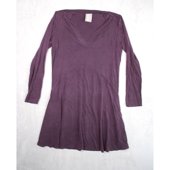 Anthropologie DOLAN Left Coast Plum Purple Long Sleeve V-Neck Dress Size S - Picture 6 of 6